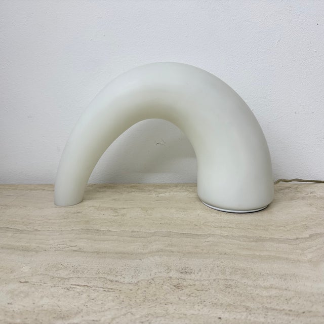 Italian Thor Glass Table Lamp from Fontana Arte, 1980s For Sale - Image 9 of 18