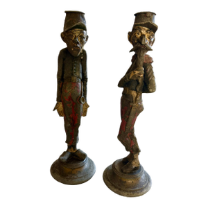 Pair of 19th Century French Figural Candle Holders