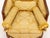 French Louis XV Yellow Silk Damask Upholstered Walnut Bergere For Sale - Image 3 of 11
