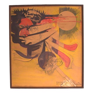 Garner Tullis, Abstract Painting, 1967, Gouache & Pencil For Sale