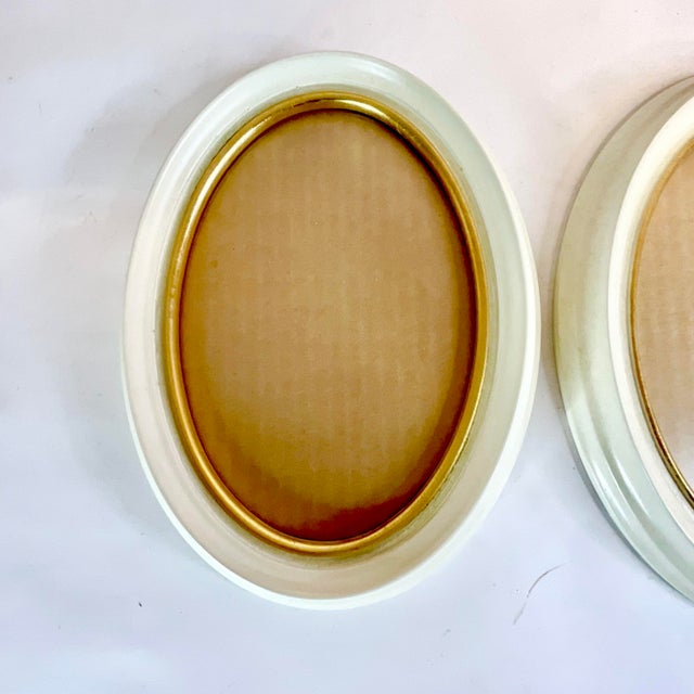 1950s Vintage German Hollywood Regency Oval Wall Picture Frames - Set of 3. For Sale - Image 6 of 10