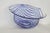 Mid Century Modern Murano Art Glass Serving Bowl With Cobalt Blue Striping 4860b For Sale - Image 12 of 12
