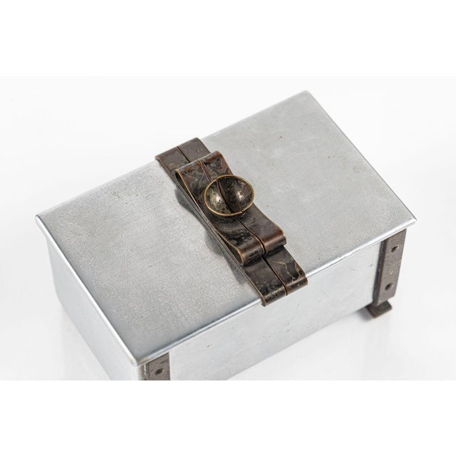 1930s Rare Antique Art Deco Chase & Revere Metal Cigarette Smoking Boxes For Sale - Image 11 of 18