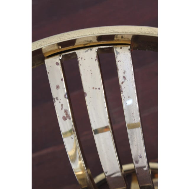 Vintage 1980s Art Deco Brass Side Table For Sale - Image 10 of 10