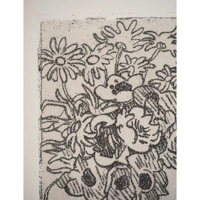 Louis Valtat, Bouquet of Daisies, Original Signed Engraving For Sale - Image 4 of 6