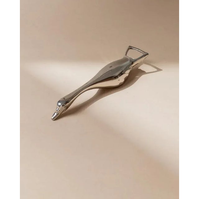 Mid-Century Silver-Plated Goose Bottle Opener, Italy, 1960s For Sale - Image 11 of 11