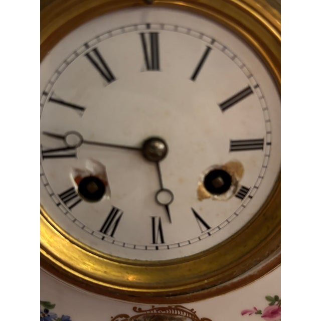 Antique Meissen Porcelain Figural Mantel Clock, Mid-19th Century [Gm] For Sale - Image 11 of 12