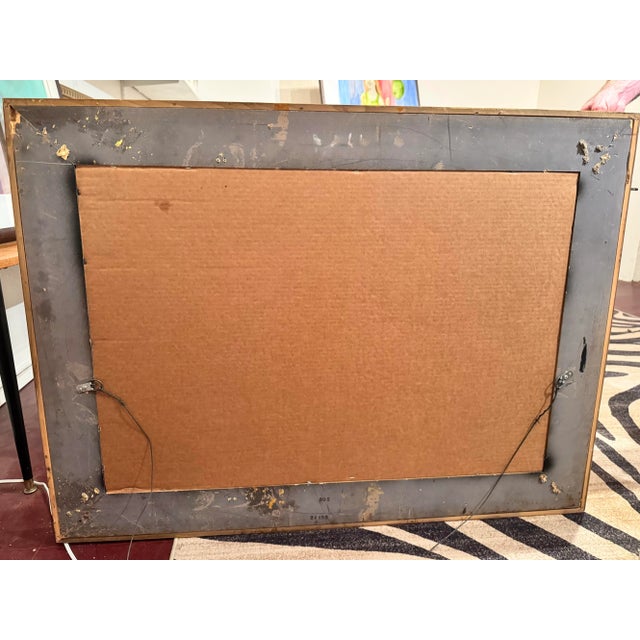 1960s Smoked 1960s Gilded Art Nouveau Mirror For Sale - Image 5 of 6