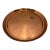 Massive 21" Antique Solid Copper Serving Platter - Ultra Heavy 6lbs Gauge For Sale