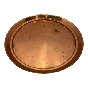 Massive 21" Antique Solid Copper Serving Platter - Ultra Heavy 6lbs Gauge