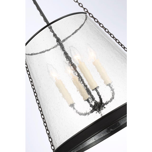 Reese 18" Pendant in Bronze with Clear Restoration Glass Designer: Marie Flanigan Canopy: 5.25" Round Mounting: Chain...