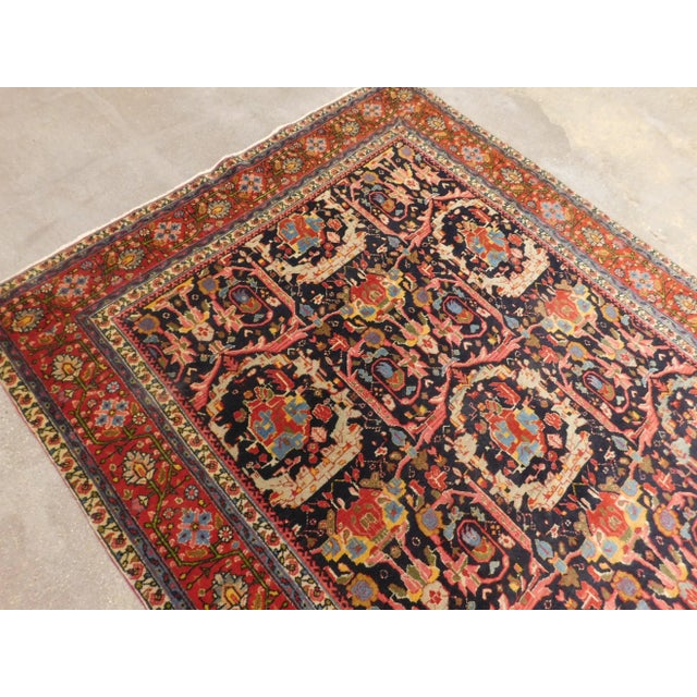 Textile Vintage Persian Floral Rug For Sale - Image 7 of 13
