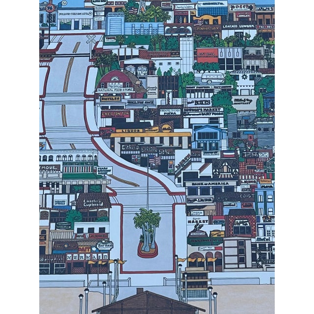 Jan Davidson "Hermosa Beach" 1984 Signed Lithograph, Framed For Sale - Image 4 of 10