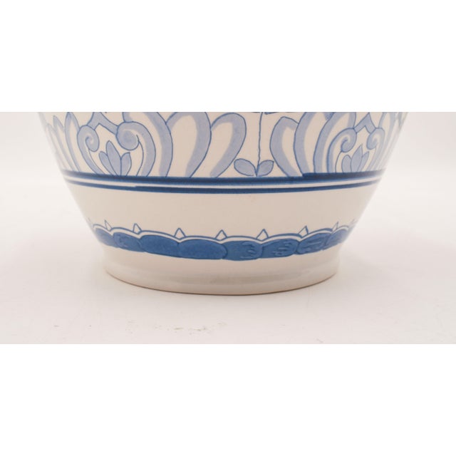 Ceramic Royal Delft Large Blue & White Tobacco Jar C-49 With Brass Lid For Sale - Image 7 of 12