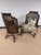 Beautifully Hand Carved Chairs from Baker Furniture. A take on a Wingback chair features a unique slatted back with...