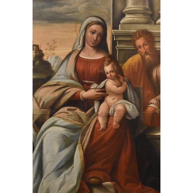 Benvenuto Tisi / Il Garofalo, Holy Family, 1500s-1600s, Oil on Canvas For Sale - Image 12 of 16