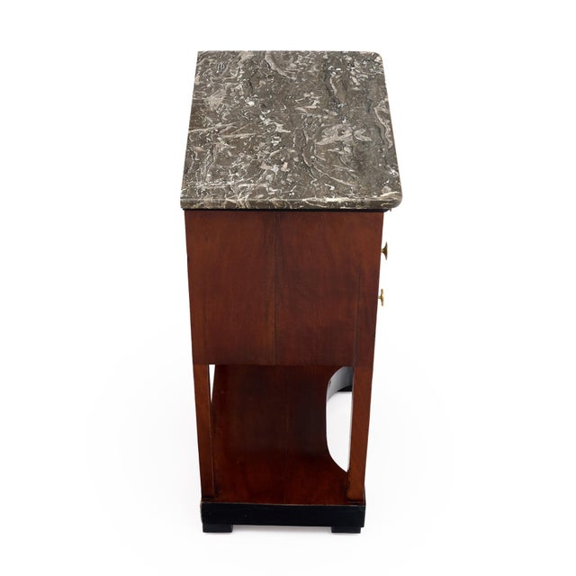 French Consulat Empire Mahogany Side Table With Black Marble Top, Circa 1805 For Sale - Image 9 of 9
