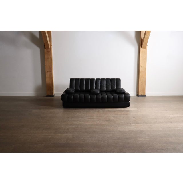 Metal DS-85 Sofa Bed in Black Leather and Chrome from De Sede, Switzerland, 1960s For Sale - Image 7 of 13