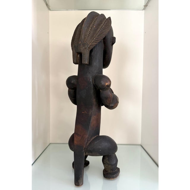 Wood African Fang Reliquary Wood Figurative Statue Gabon For Sale - Image 7 of 16