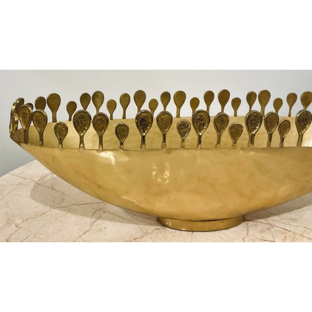 Contemporary John Richard Organic Modern Oblong Brass Bowl For Sale - Image 3 of 4