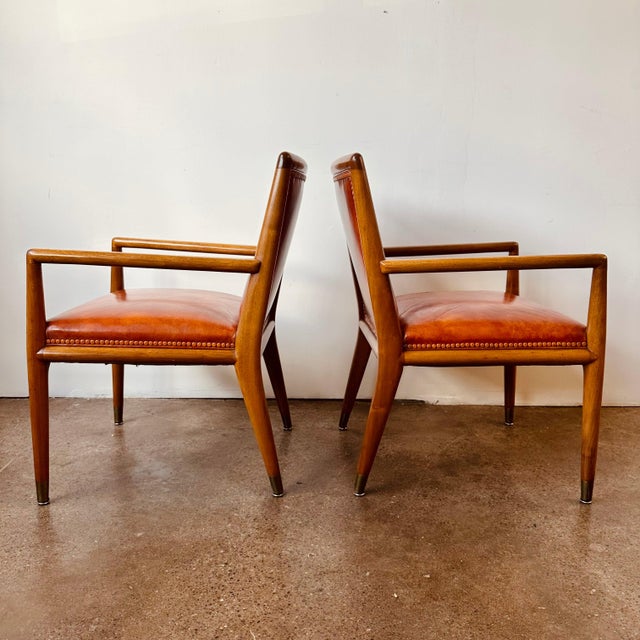 1960s Th Robsjohn-Gibbings Krug Arm Chairs - a Pair For Sale - Image 5 of 12