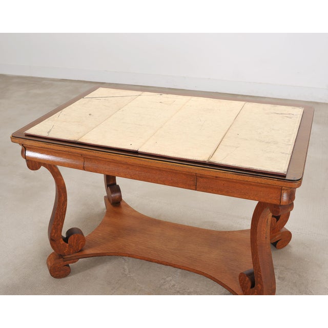 American Empire Oak Library Table From "And Just Like That…" For Sale - Image 9 of 18