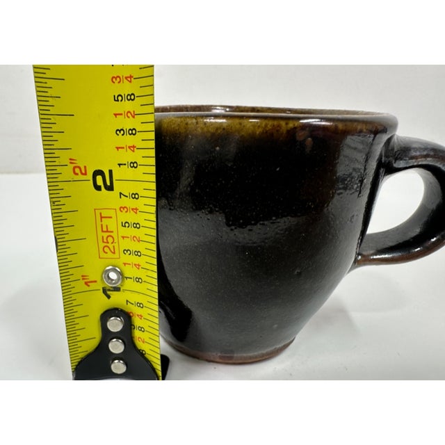 Original Studio Pottery Cup With Spout Vintage 1964 2.5"h - Atsuya Hamada (1932-1986, Japanese) Son of Shoji Hamada For Sale In Los Angeles - Image 6 of 9