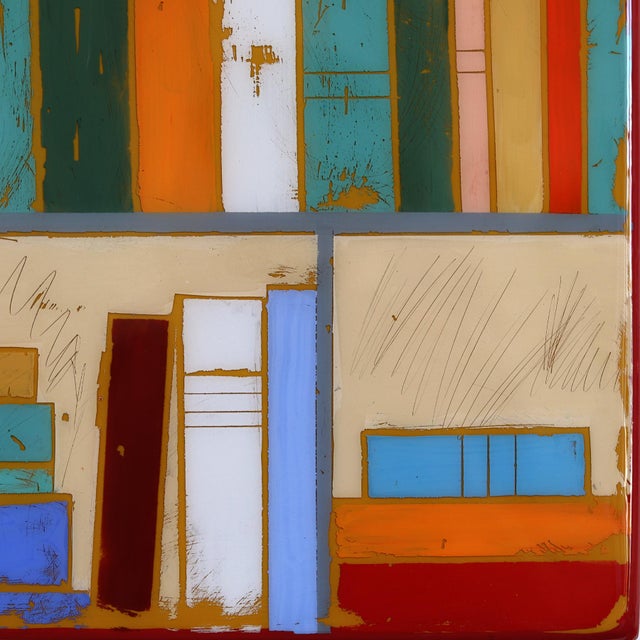 Sunday Afternoon - Original Minimalist Abstract Acrylic and Resin Art on Wood Panel For Sale In Los Angeles - Image 6 of 9