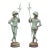 Early 20th Century French Renaissance Style Verdigris Cast Iron Garden Statues - A Pair For Sale
