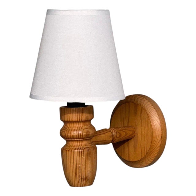Magnafon Belysning Aps, Danish Modern, Wall Sconce, Pine, Denmark, 1960s For Sale