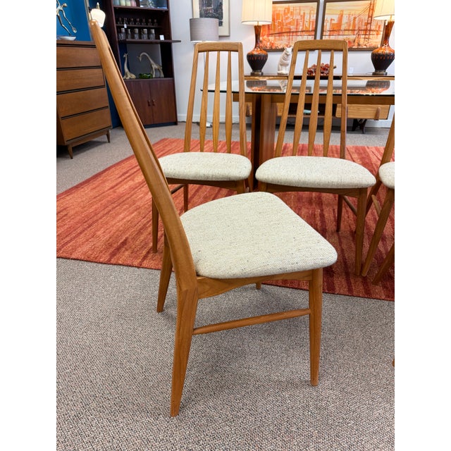 Koefoeds Hornslet Danish Teak Eva Dining Chairs by Koefoed Hornslet- Denmark. Set of Six For Sale - Image 4 of 12