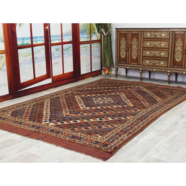 320x210 cm handmede nomads Turkmen rug Bukhara rug. Turkmen Bukhara carpet, full pile, circa ende 2000. Name: Bashir...