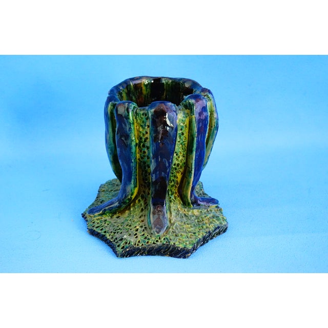 1960s 20th Century Ceramic Anthropomorphic Mask Sculptural Vase by Vallauris / Accolay France, 1960s For Sale - Image 5 of 18
