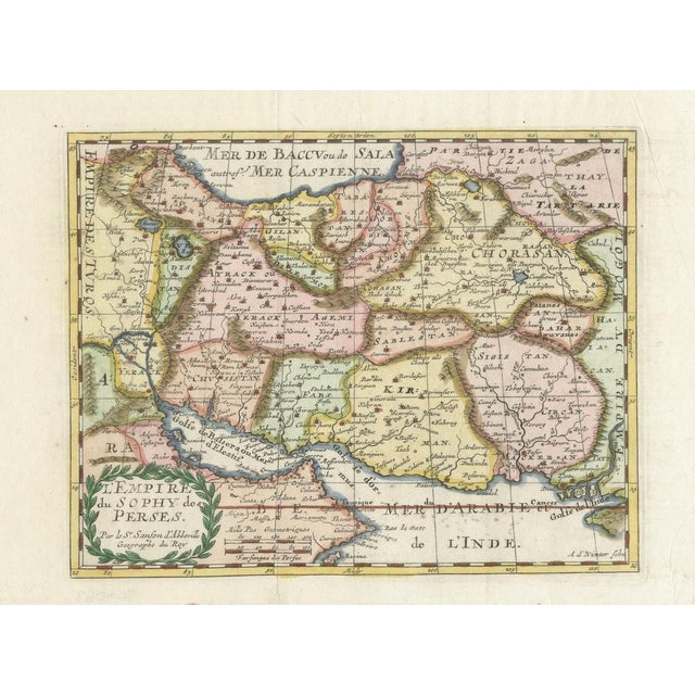 Gold Map of the Empire by Nicolas Sanson, 1683 For Sale - Image 8 of 10