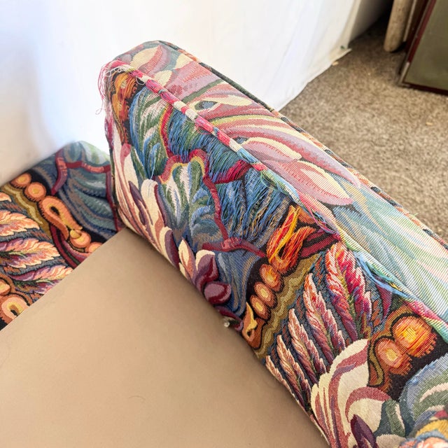 Vintage Needlepoint Swivel Rocking Lounge Chairs - A Pair For Sale - Image 10 of 12