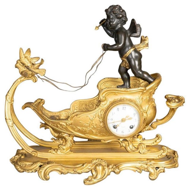 Napoleon III Gilt Bronze Clock, 19th Century For Sale - Image 10 of 10