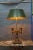 Late 20th Century Visual Comfort French Bouillotte Brass 4 Arm Candelabra Table Lamp Tole Shade For Sale - Image 5 of 12