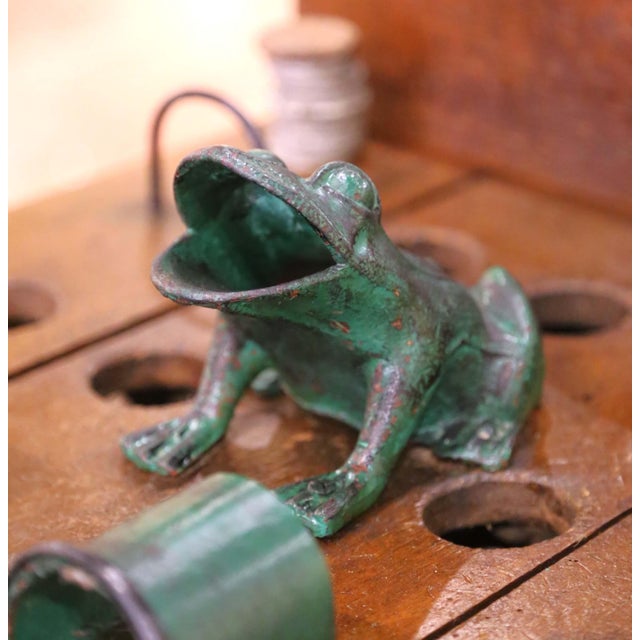 Early 20th Century French ‘La Grenouille’ Coin Toss Game With 11 Iron Pucks For Sale - Image 9 of 14