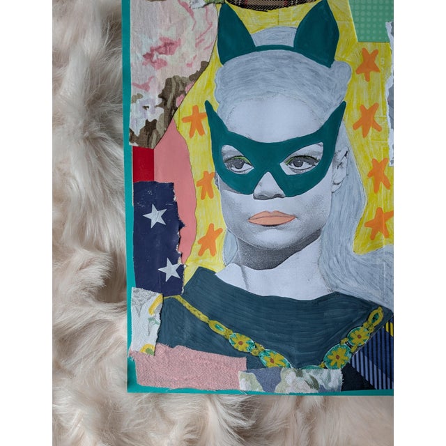 Eartha Kitt Contemporary Mixed Media Collage For Sale - Image 4 of 7
