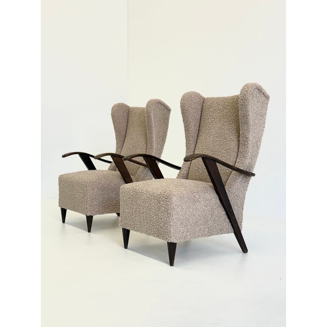 Vintage Lounge Chair in Beige Loop by Melchiorre Bega, 1950s For Sale - Image 12 of 12