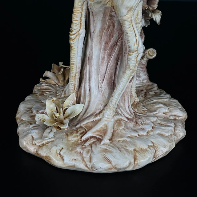 Mid-Century Modern Original Ceramic Sculpture of Flamingo from Bassano, Italy, 1970s-1980s For Sale - Image 3 of 17