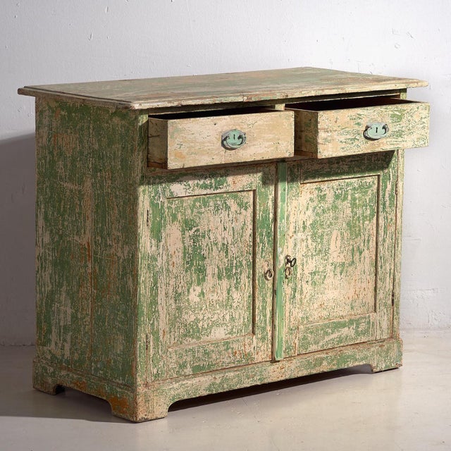 Antique Green Bedroom Dresser, 1920s For Sale - Image 10 of 18