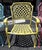 Vintage Cast Aluminum Brightly Painted Outdoor Armchairs- Set of 6 For Sale - Image 11 of 18