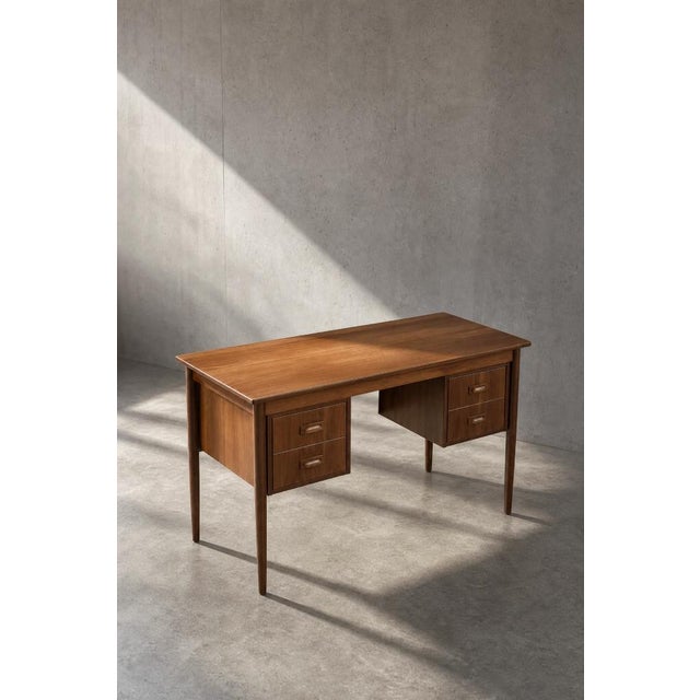 Mid-Century Scandinavian Modern Teak Desk with Drawers, 1960s For Sale - Image 10 of 18