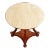 French Empire Style Round Travertine Top Mahogany Center Table For Sale