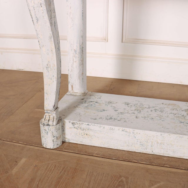 French Marble Topped Console Table For Sale - Image 4 of 13