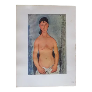 Vintage Amadeo Modigliani Editions Du Chene Modernist Folio Size Lithograph