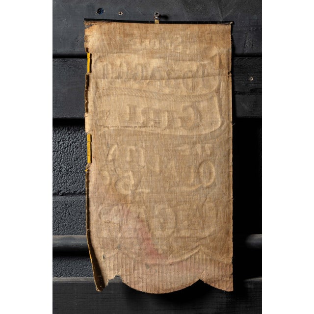 Victorian Early 20th Century Tobacco Girl Cloth Advertising Banner For Sale - Image 3 of 10