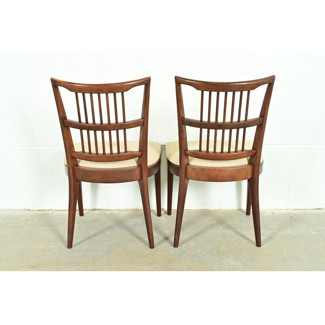 Paul McCobb Style Mid-Century Modern Spindle Back Side Chairs or Dining Chairs, Pair For Sale - Image 10 of 12