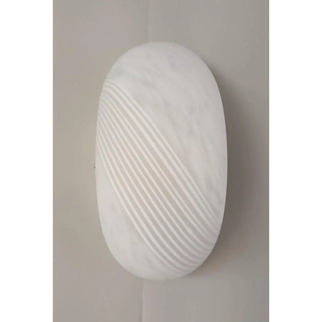 1970s 1970s Milky White Murano Sconces, a Pair For Sale - Image 5 of 10